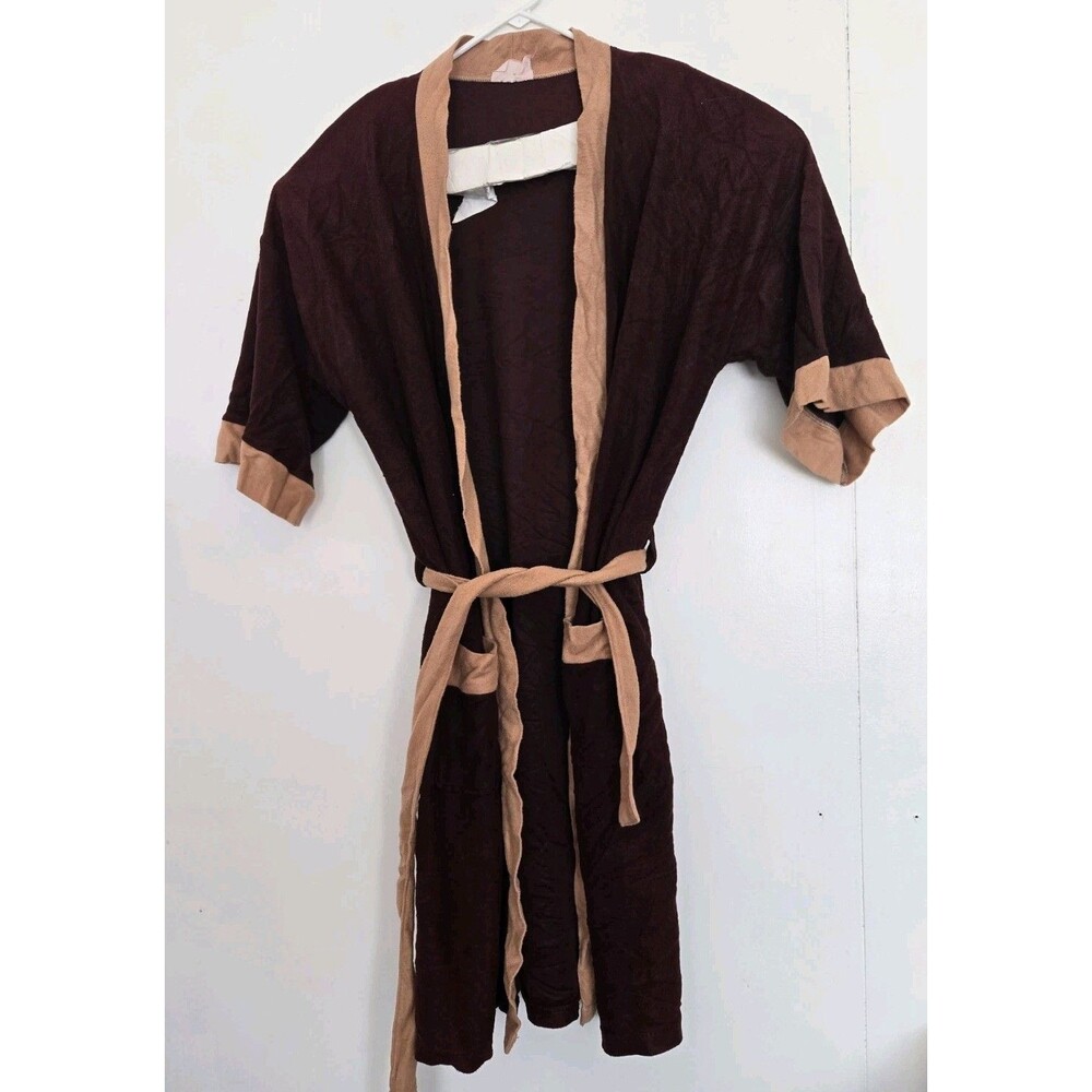 Vintage Robe Mens Large 1980s K-Mart Burgundy Warm Bath Grandpa Rare‎
